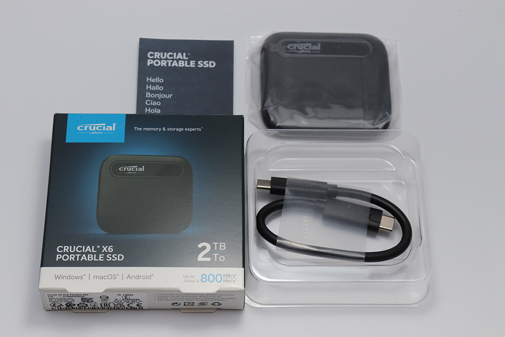 Crucial X6 4To Portable SSD - Jusqu'à 800Mo/s - PC et Mac - USB 3.2 USB-C  externe SSD - CT4000X6SSD9, Disque SSD